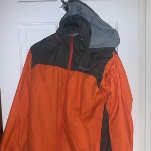Orange Columbia raincoat